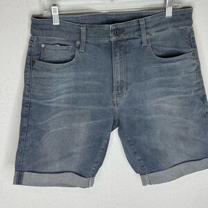 G-Star Raw 3301 Denim Jean Shorts Mens size 33" Distressed